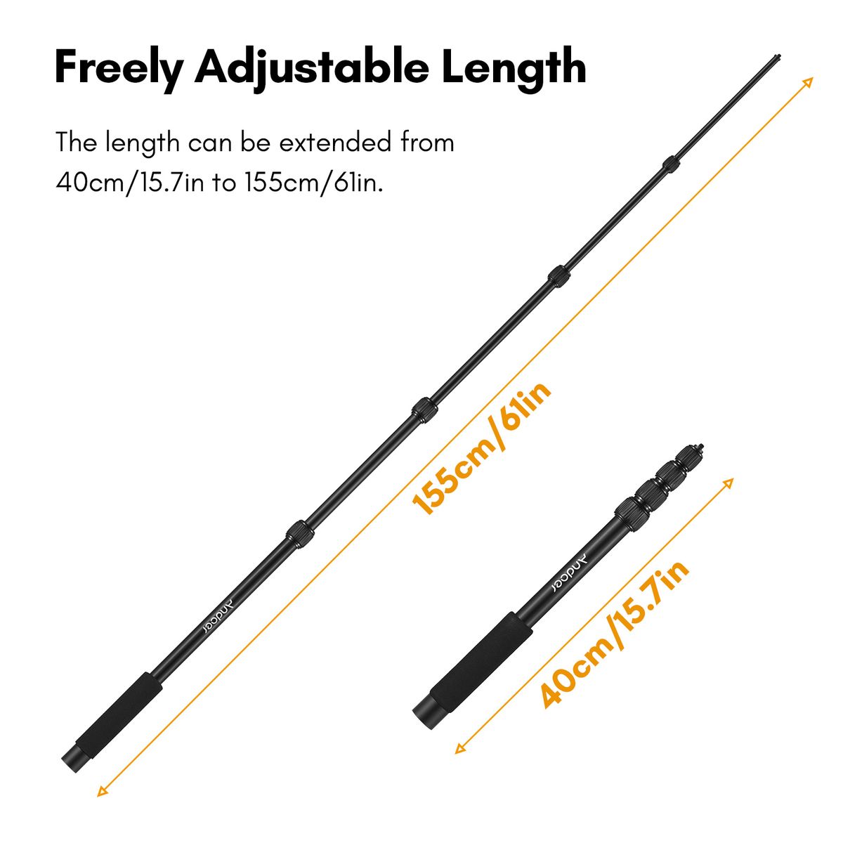 Handheld Microphone Boom Arm 5-Section Extendable