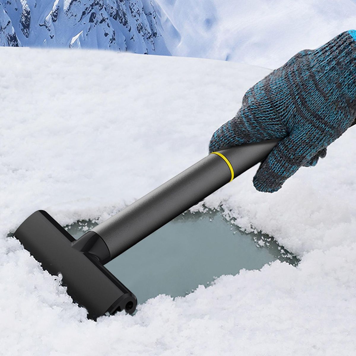 Ice Scraper Car Windshield Snow Shovel Grey