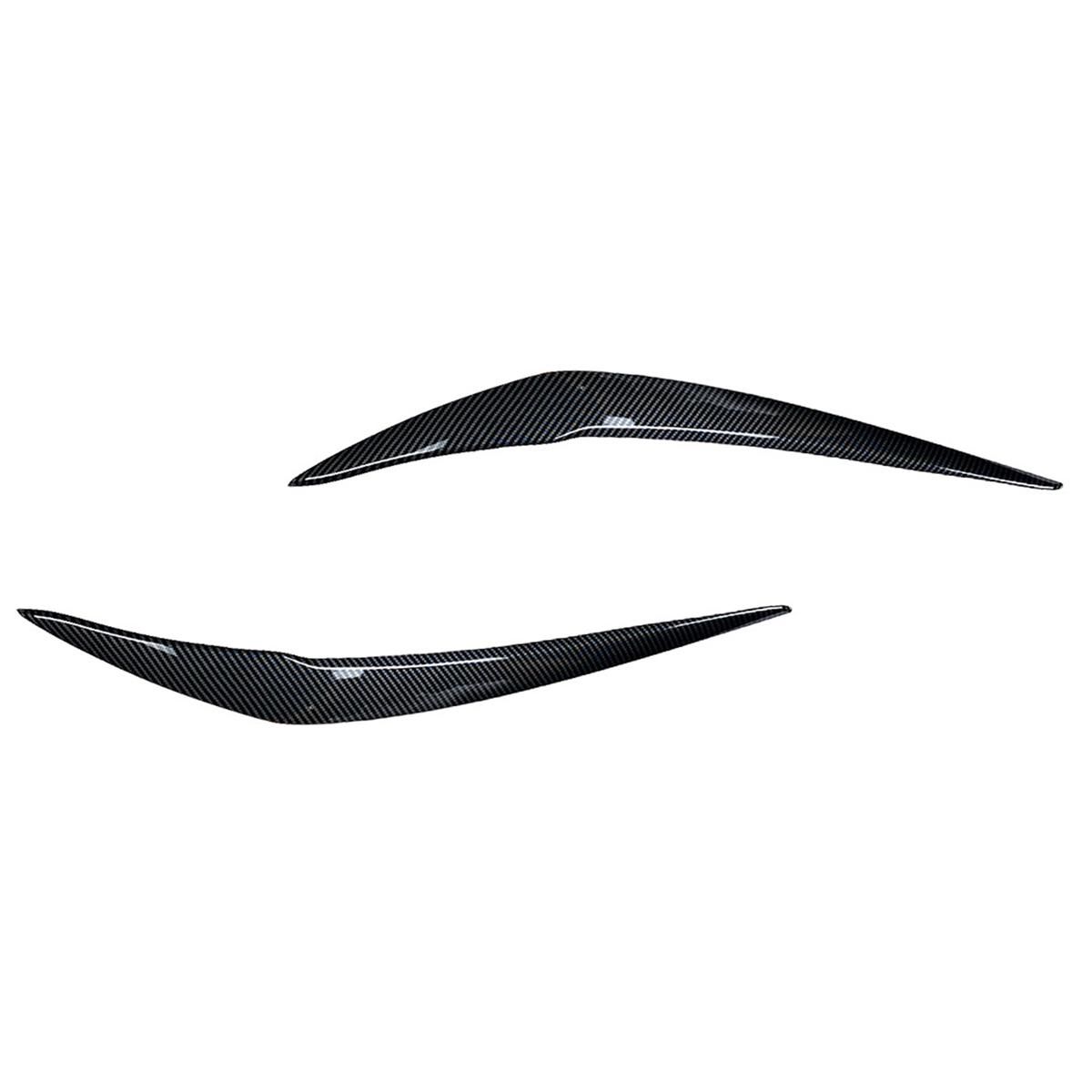 Carbon Fiber Front Headlight Lamp Cover Strip Eyebrow Sticke