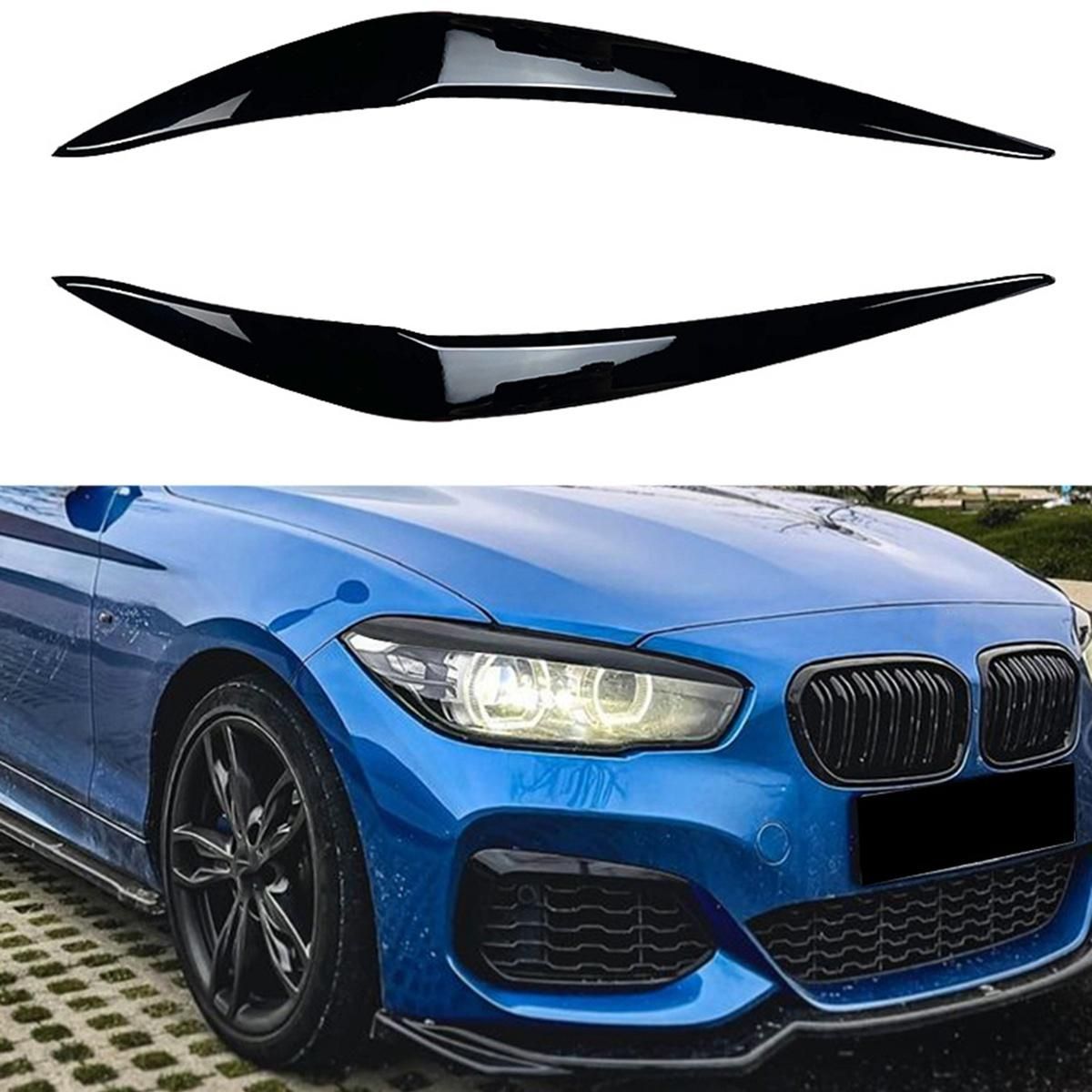 Carbon Fiber Front Headlight Lamp Cover Strip Eyebrow Sticke