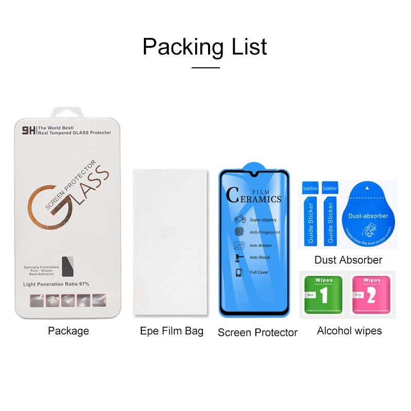 2.5D Full Glue Full Cover Ceramics Film For Huawei Honor Play 8A / Y6 (2019) / Y6 Prime (2019)
