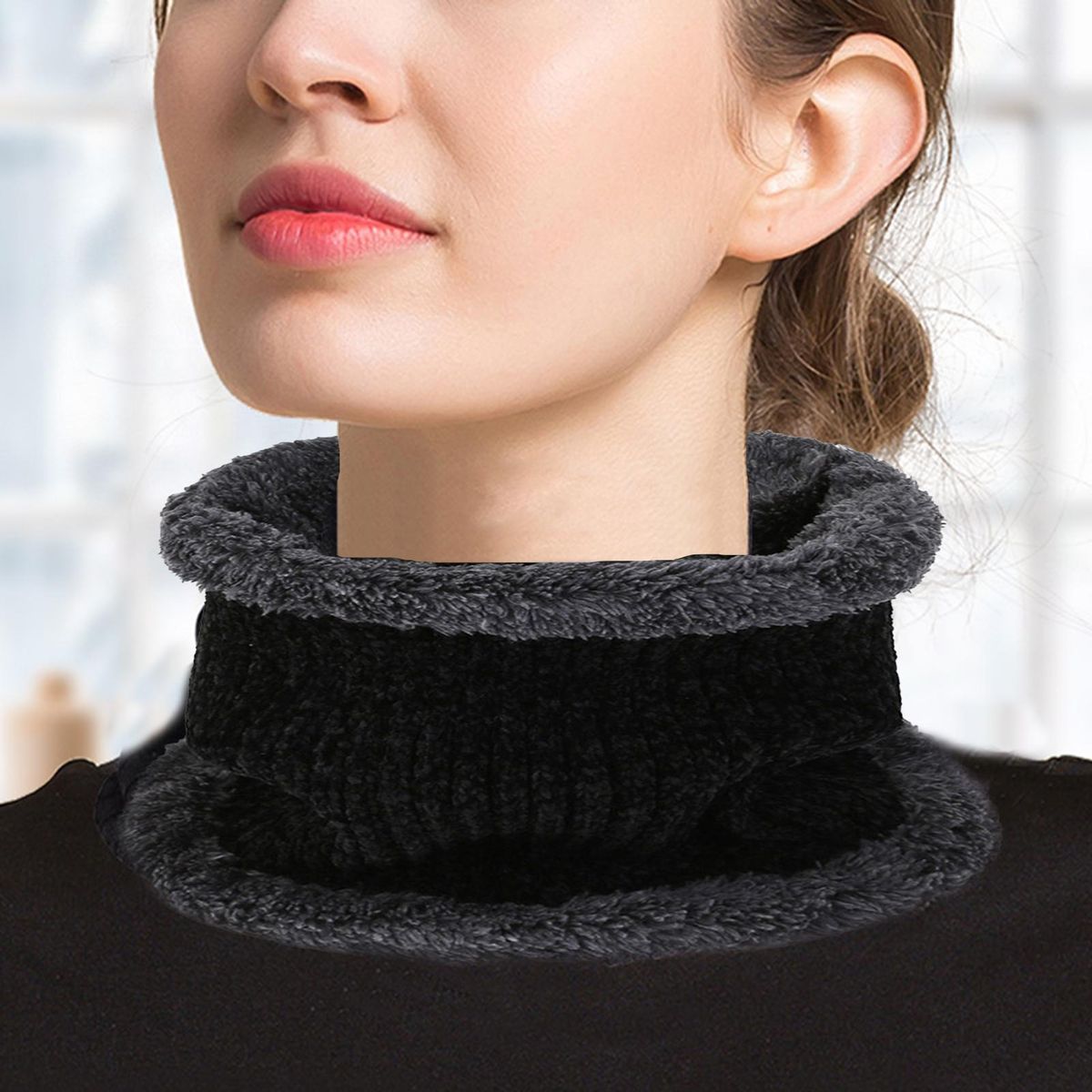 Winter Scarf Warm Cycling Neck Warmer Black