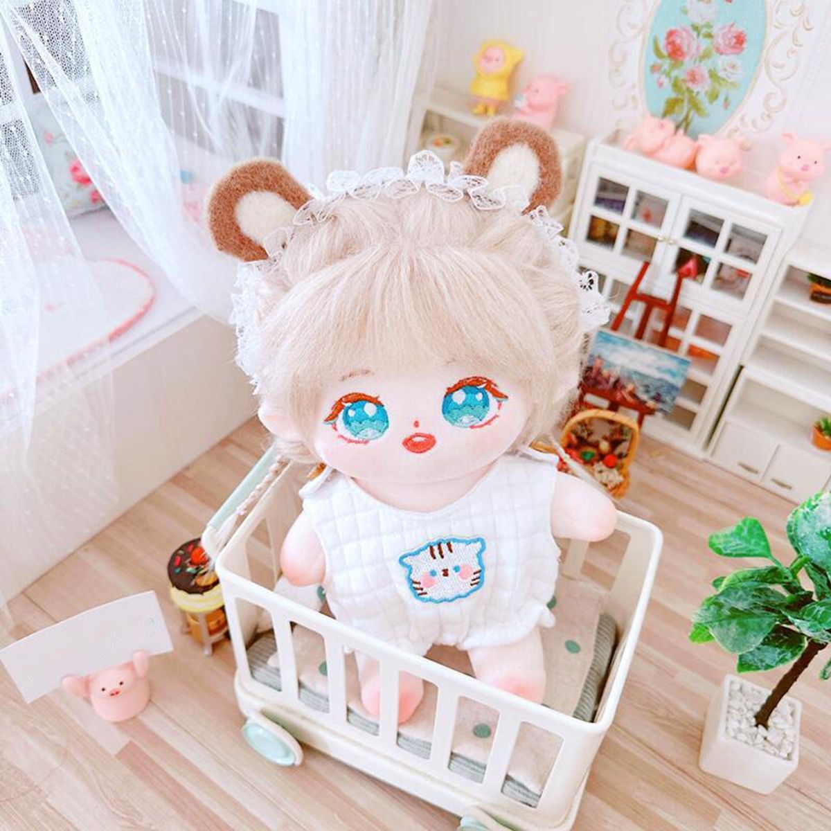 Doll Bodysuit White Romper 20cm Idol Doll Clothes White