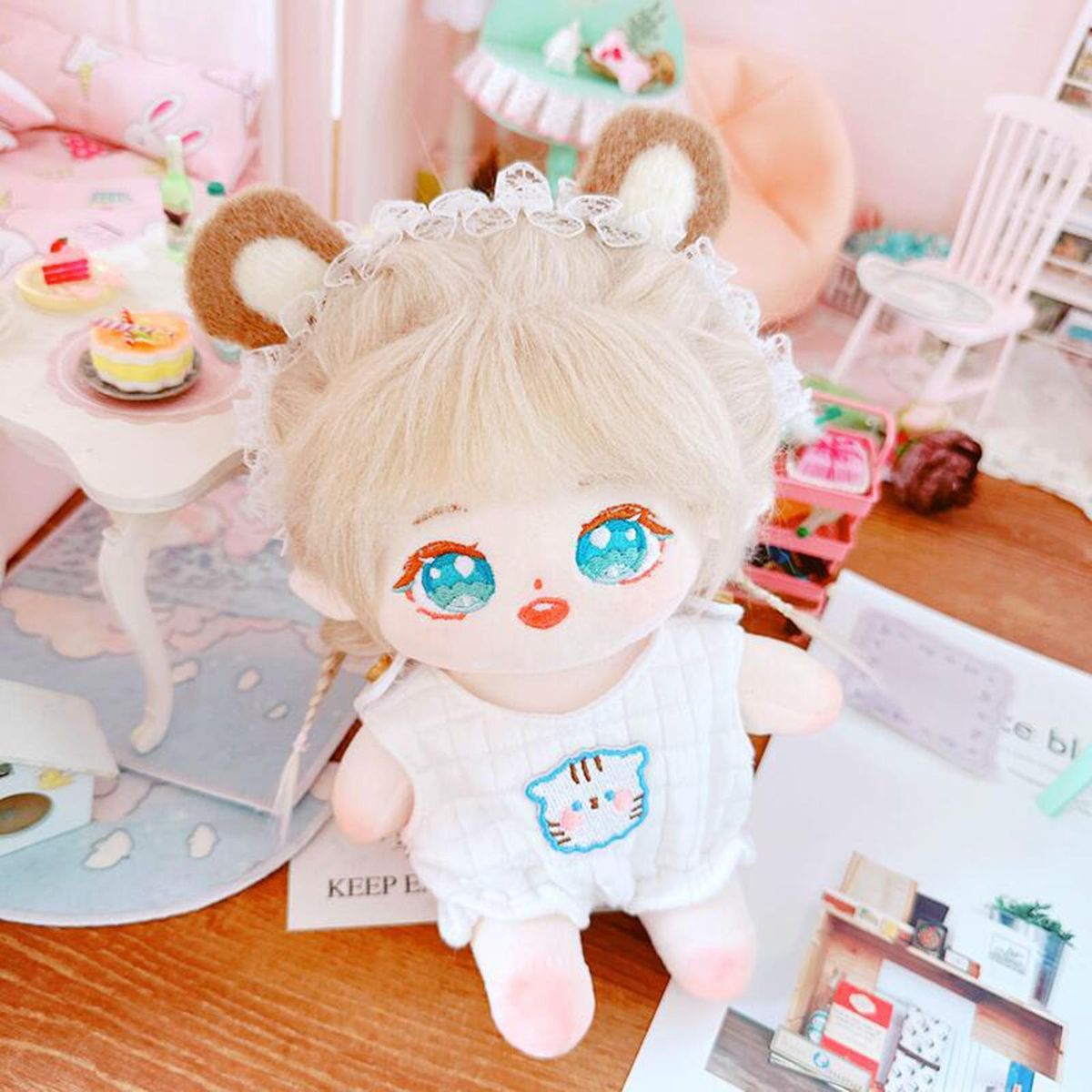 Doll Bodysuit White Romper 20cm Idol Doll Clothes White