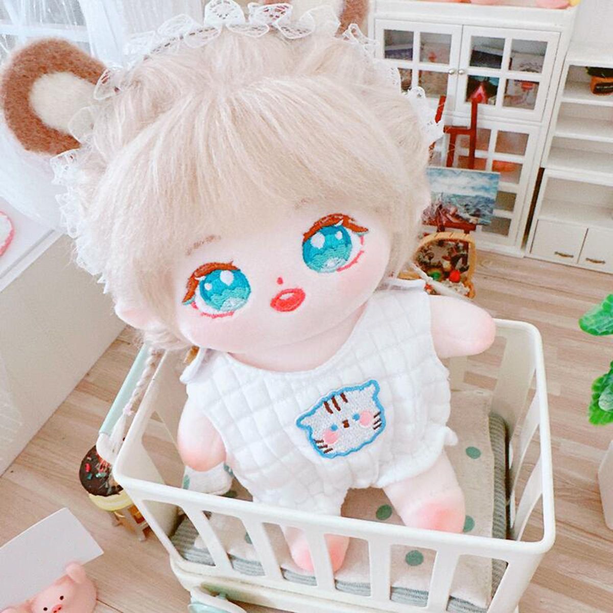 Doll Bodysuit White Romper 20cm Idol Doll Clothes White