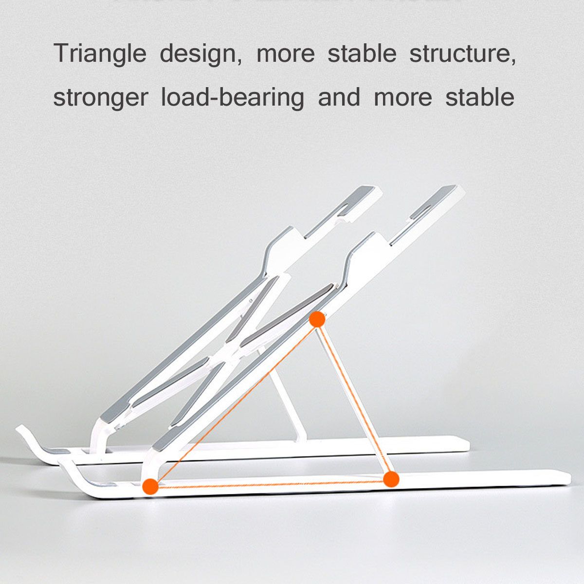Portable Adjustable Laptop Notebook Table Stand Tray Lazy Computer Foldable Desk Ten Height Adjustment With 11-17 Inch Tablet Notebook Computers White