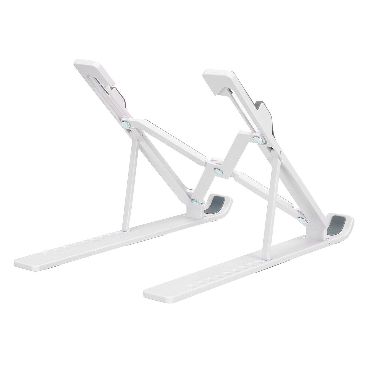 Portable Adjustable Laptop Notebook Table Stand Tray Lazy Computer Foldable Desk Ten Height Adjustment With 11-17 Inch Tablet Notebook Computers White
