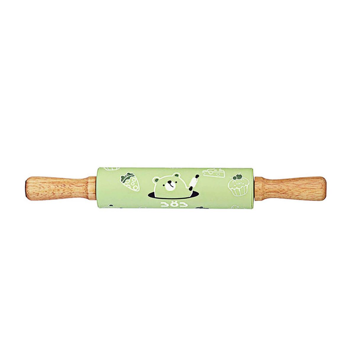 Rolling Pin Silicone Dumpling Noodle Roller Green
