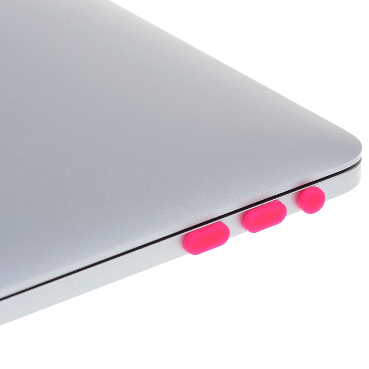 12" Dust Plug, Port Anti Dust Set For 2016-2018 Macbook 13" 15" New Pro With USB-C Ports, Hot Pink