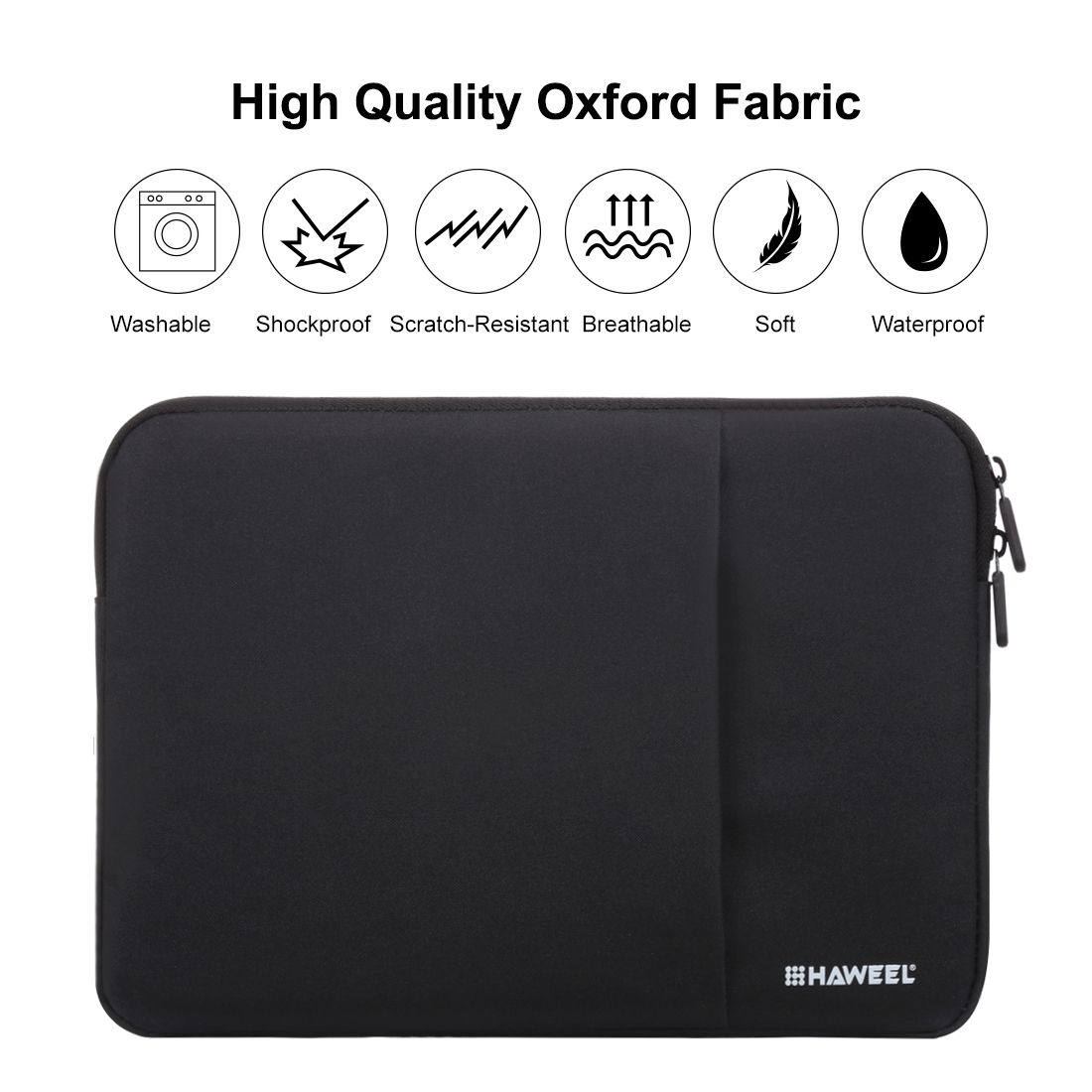 HAWEEL 11 Inch Sleeve Case Zipper Briefcase Carrying Bag, Forbook, Samsung, Lenovo, Sony, DELL Alienware, CHUWI, ASUS, HP, 11 Inch And Below Laptops / Tablets(Black)