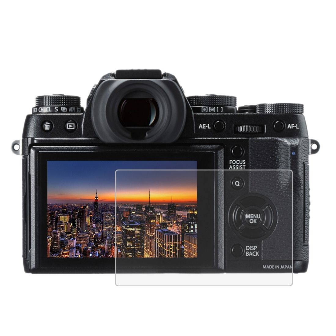 For Fujifilm X-T1/T2 Camera 2.5D Curved Edge 9H Surface Hardness Tempered Glass Screen Protector