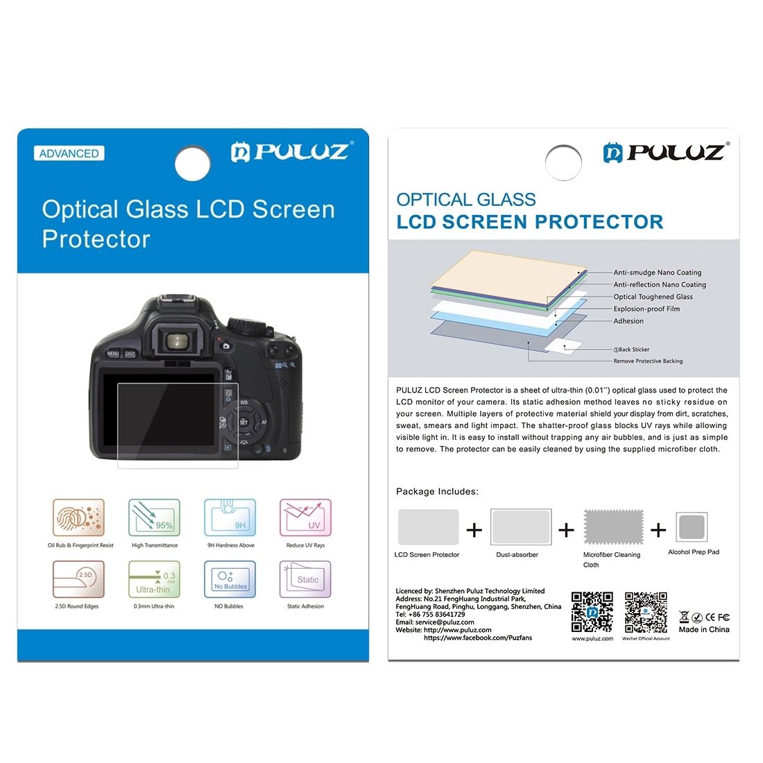 For Fujifilm X-T1/T2 Camera 2.5D Curved Edge 9H Surface Hardness Tempered Glass Screen Protector