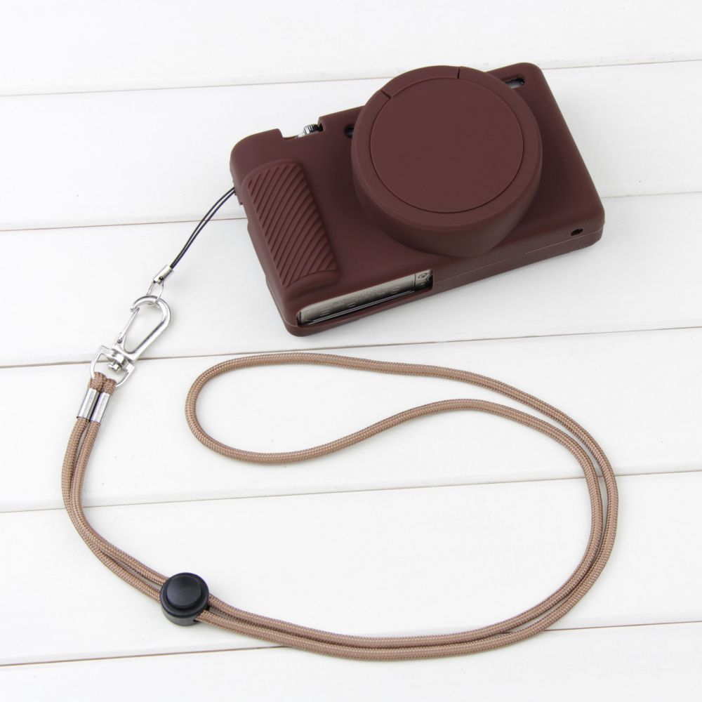 For SONY ZV-1 Zv1 Vlog Camera Bag Camera Soft Case Silicone Soft Shell Portable Neck Hanging Prevent Scratches Anti-fall Cute