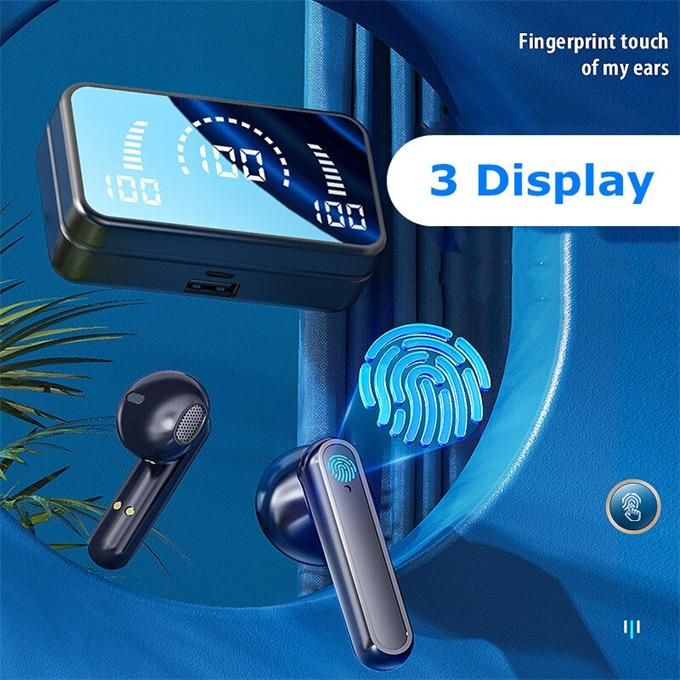 TWS S20 Wireless Bluetooth 5.2 Earphones LED Display Touch Control Earbuds Mirror Function Earphones