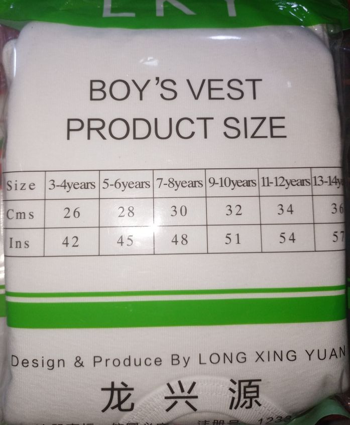 3 In 1 BOYS VEST