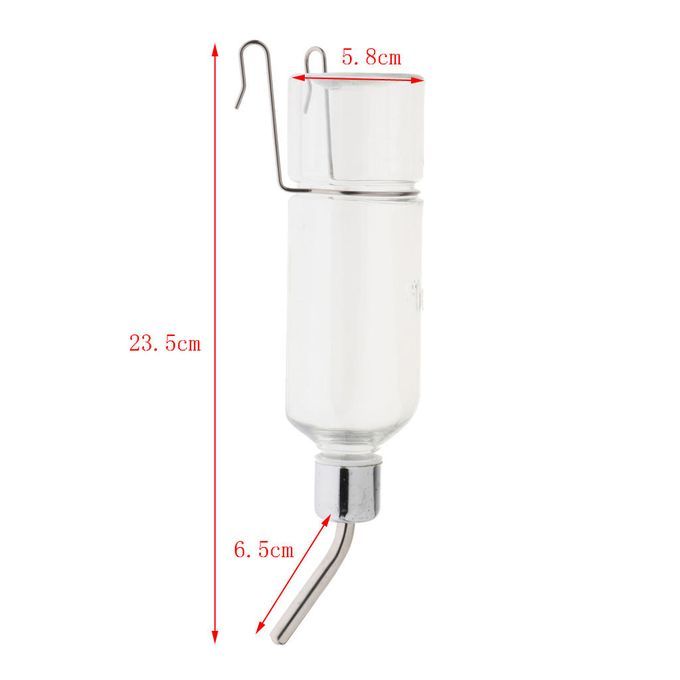 Bird Parrot Cage Water Drinker With Clips Waterer For Finch Canary L