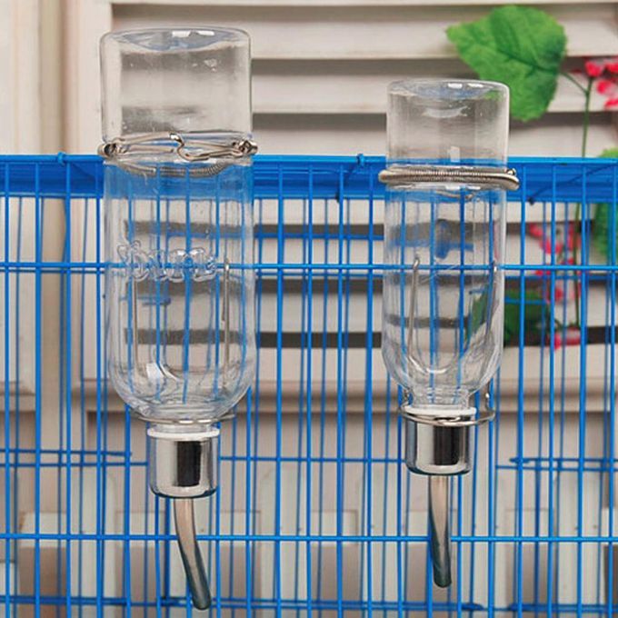 Bird Parrot Cage Water Drinker With Clips Waterer For Finch Canary L