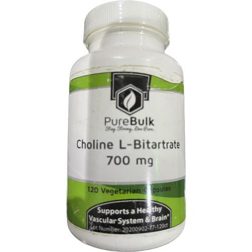 Choline 700 Mg Pure From Bitartrate 120 Capsules