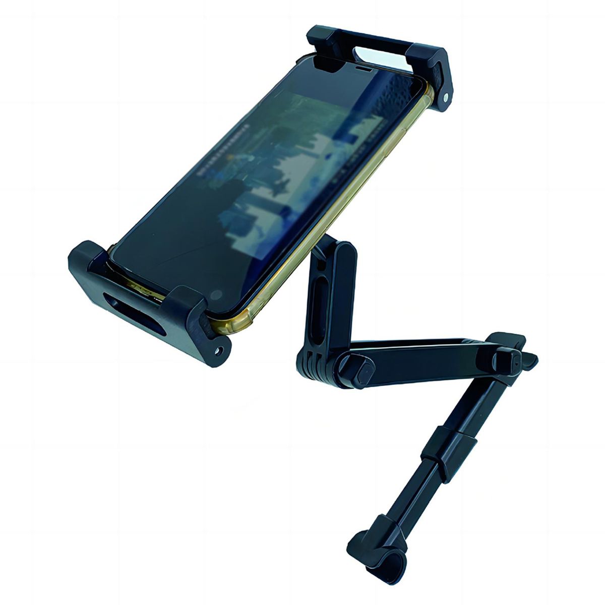 Car Mount Adjustable Clip Car Rear Pillow Phone Holder Black