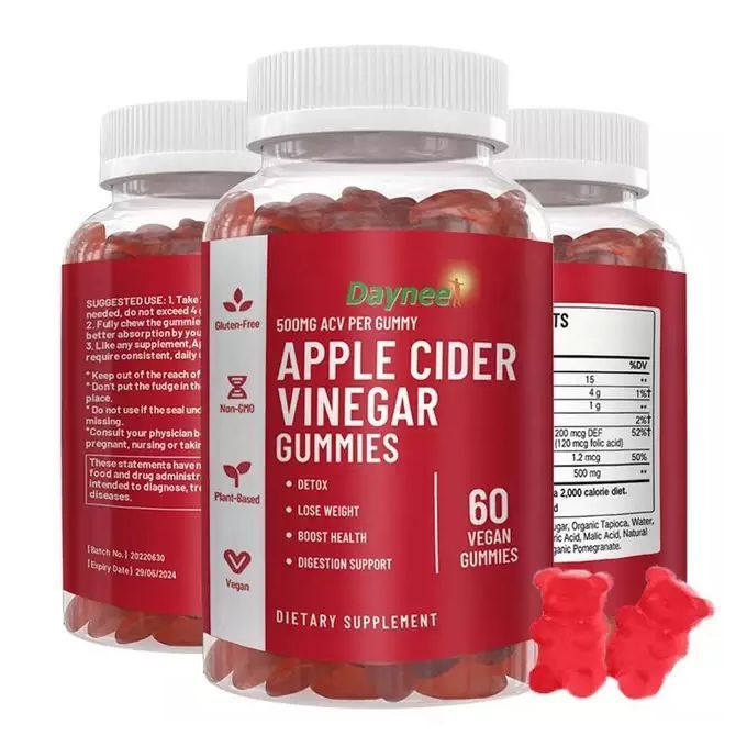 Apple Cider Gummies Detox, Weight Loss, Cholesterol & Energy