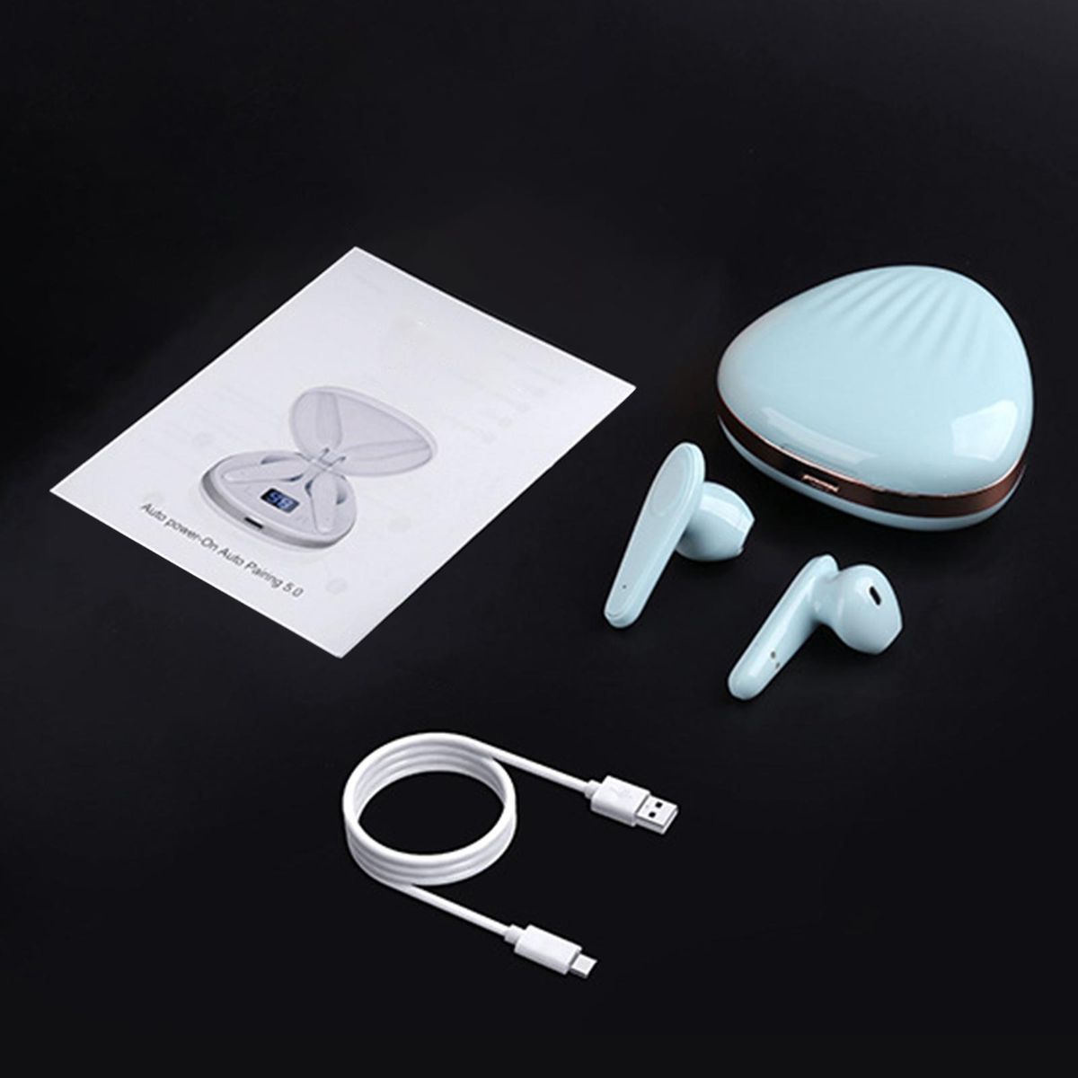 X19 Bluetooth-compatible 5.1 Smart-touch In-ear-Pink