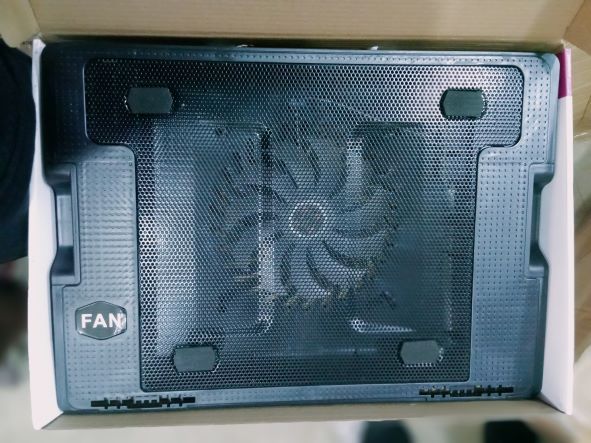 Laptop Notebook Stand & Cooling Fan + Free Mouse Pad