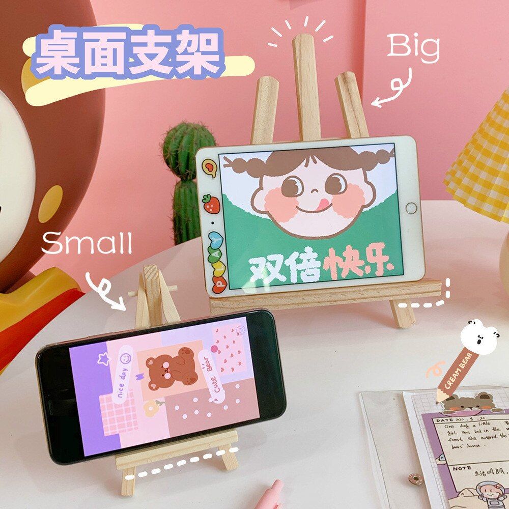New Wooden Universal Desktop Phone Ipad Holder Creative