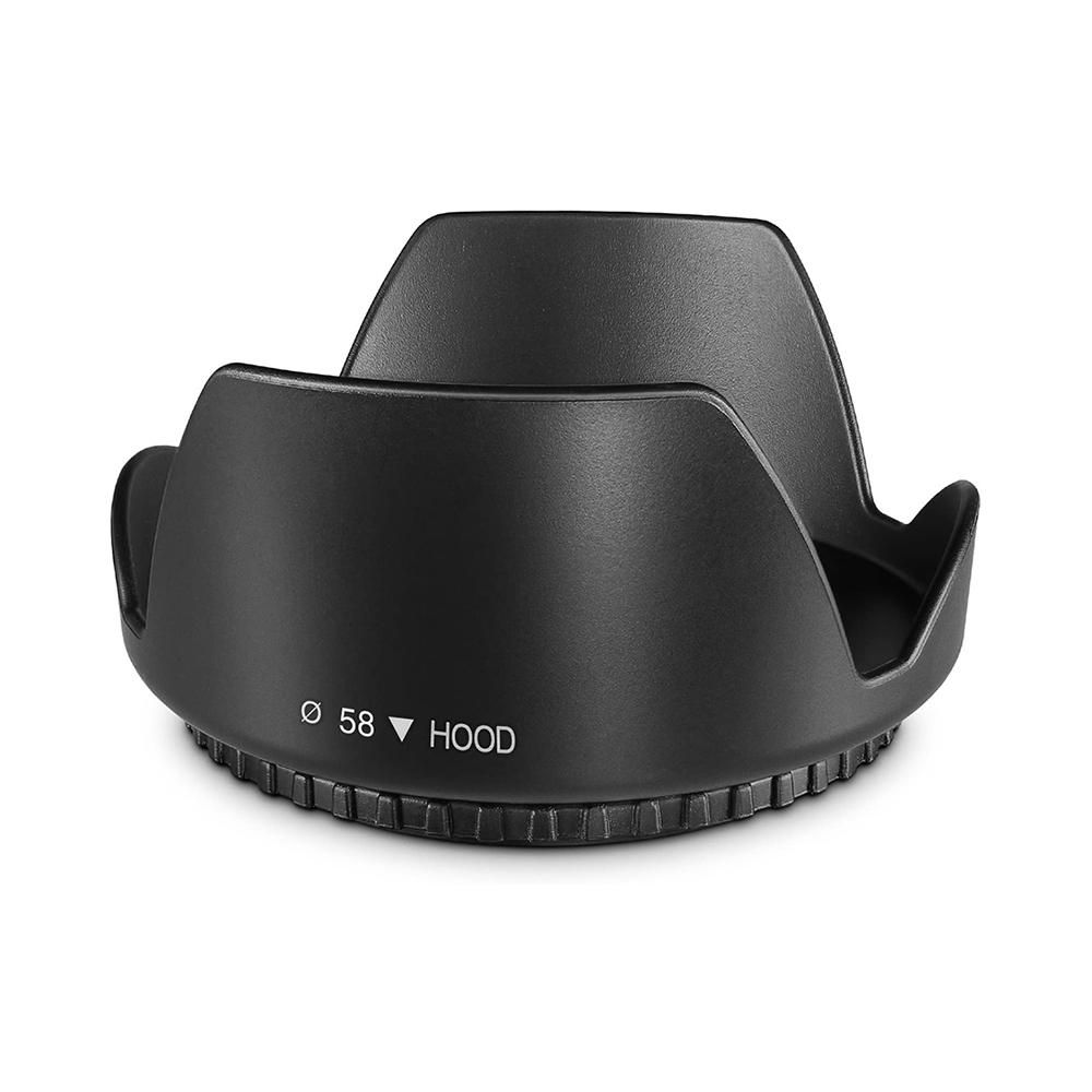 Tulip Flower 58MM Lens Hood for Canon EOS 77D 80D 90D Rebel T8i T7 T7i T6 T6i SL2 SL3 SLR Cameras EF-S 18-55mm f/3.5-5.6 is Lens