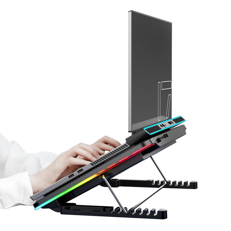 F5 Laptop Cooling Pad RGB Gaming Laptop Cooler Cooling Stand
