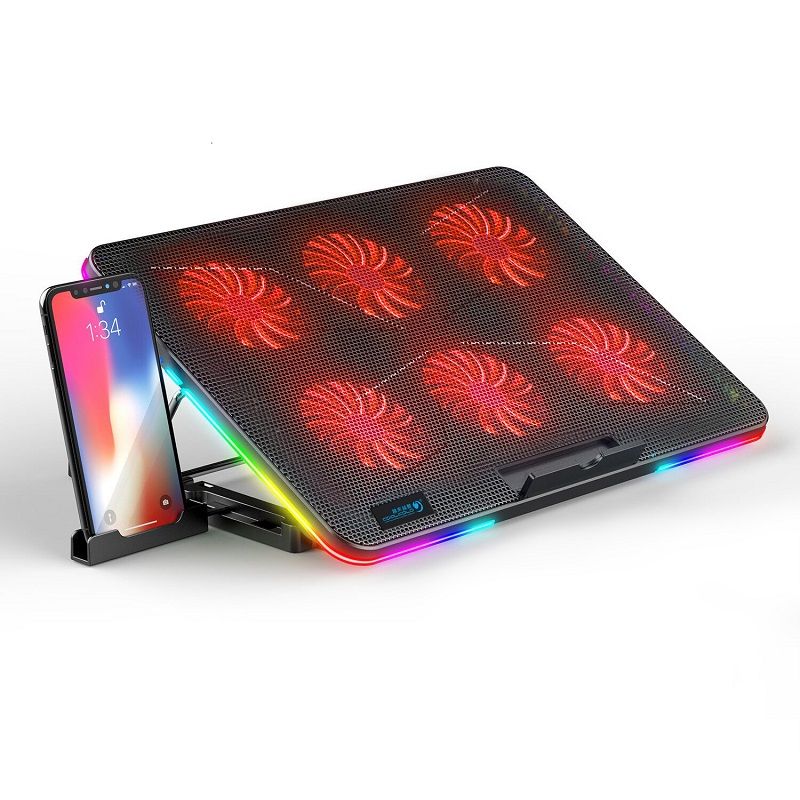 F5 Laptop Cooling Pad RGB Gaming Laptop Cooler Cooling Stand