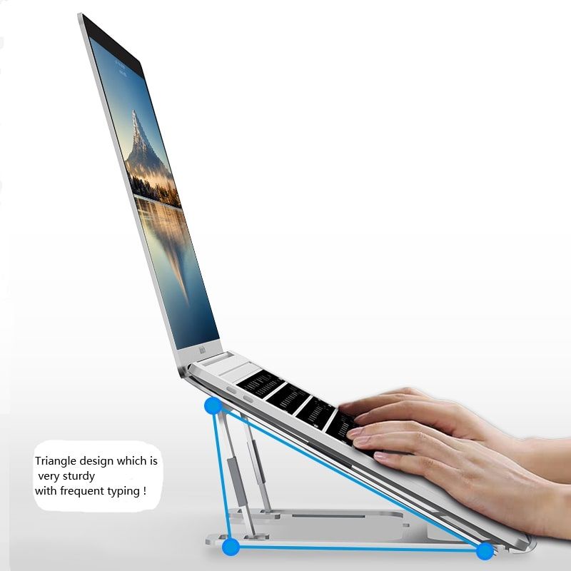 Foldable Adjustable Laptop Stand /Holder For PC And Mac