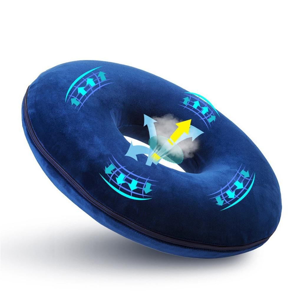 Cmdonut Shaped Forma Memory Foam Car Seat Pad Hemorrhoid Treat Car Seat Big Relief Pain Tailbone Coccyx Soft Pillow-C