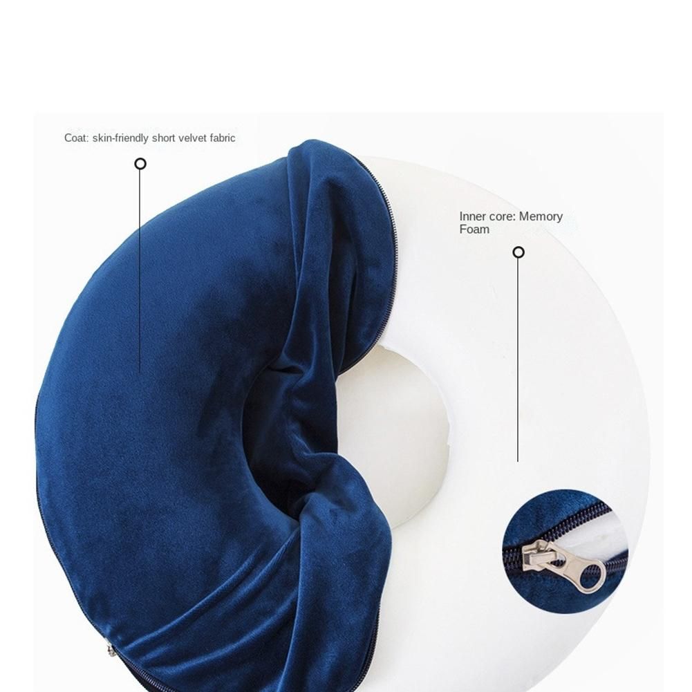 Cmdonut Shaped Forma Memory Foam Car Seat Pad Hemorrhoid Treat Car Seat Big Relief Pain Tailbone Coccyx Soft Pillow-C