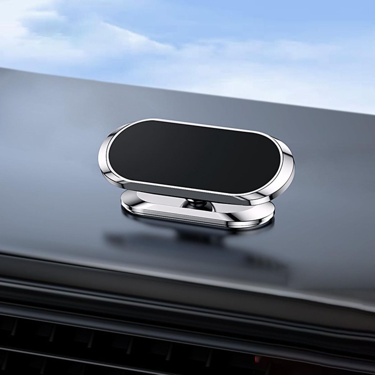 Car Phone Holder Car Smartphone Support Stand Silver