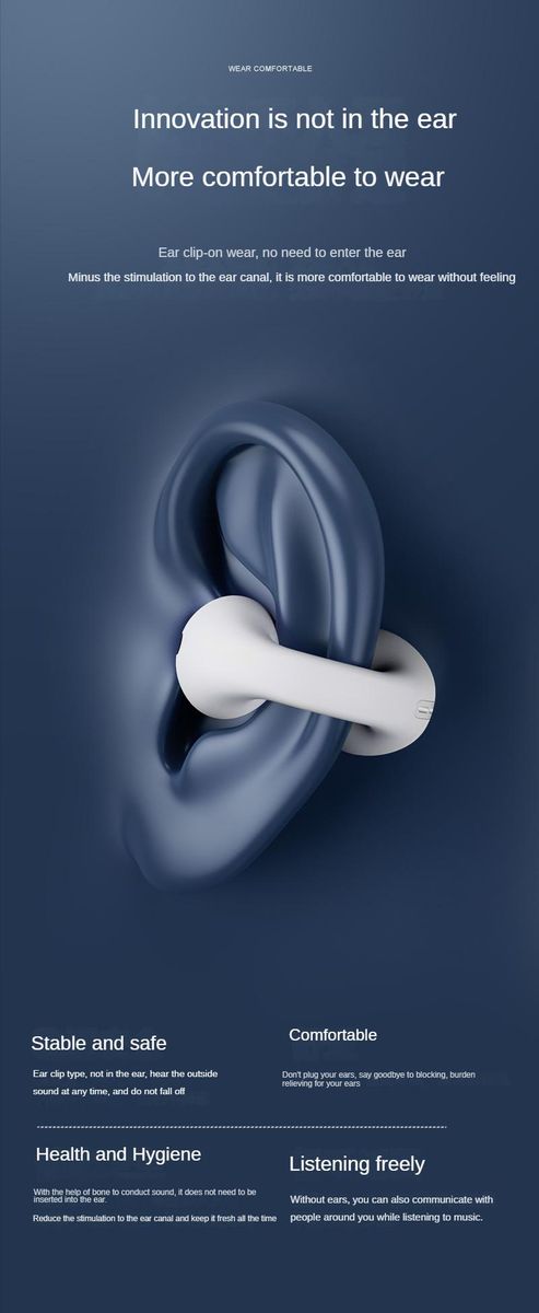 2023 New wireless earbuds Sports earbuds earbuds hook with Mike's wind conductio