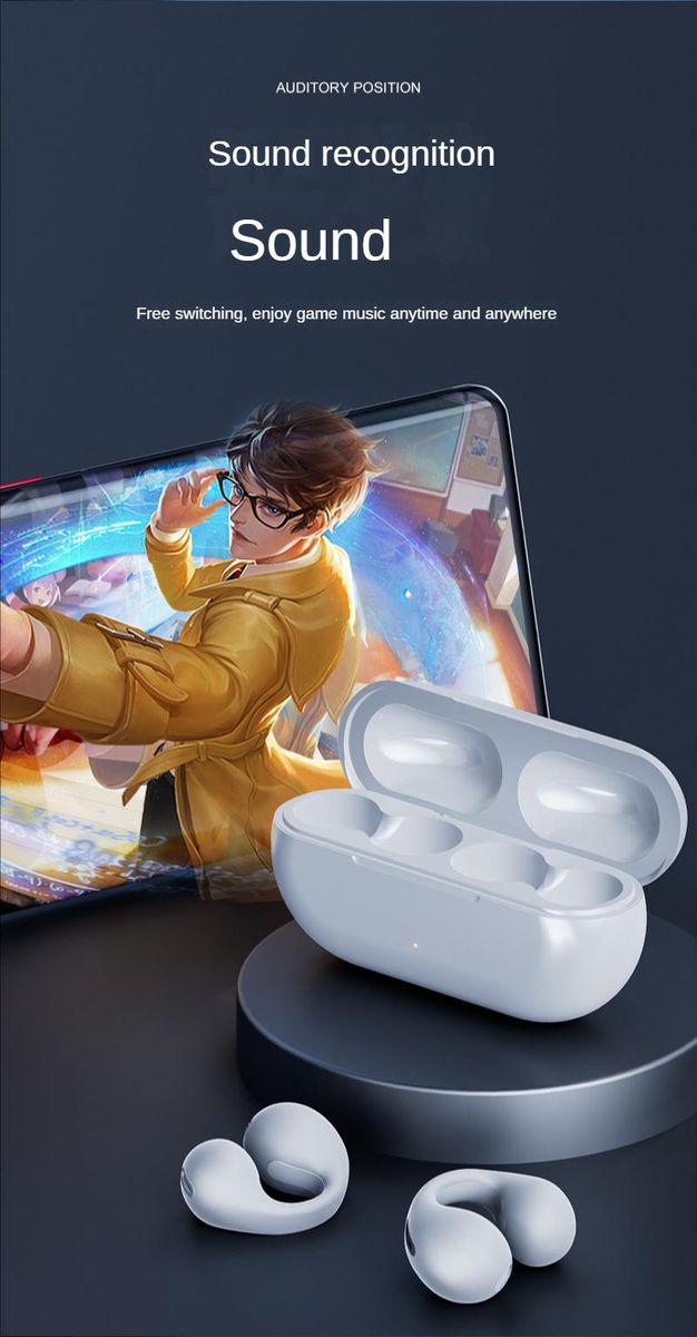 2023 New wireless earbuds Sports earbuds earbuds hook with Mike's wind conductio