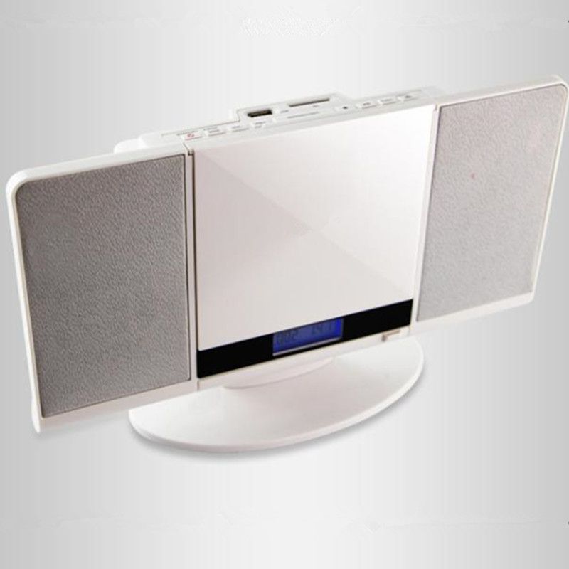 Portable CD Player Mobile Phone Bluetooth Speaker Alarm Clock Controlled Sound FM Radio Leaning Machine MP3 Music AUX Playback