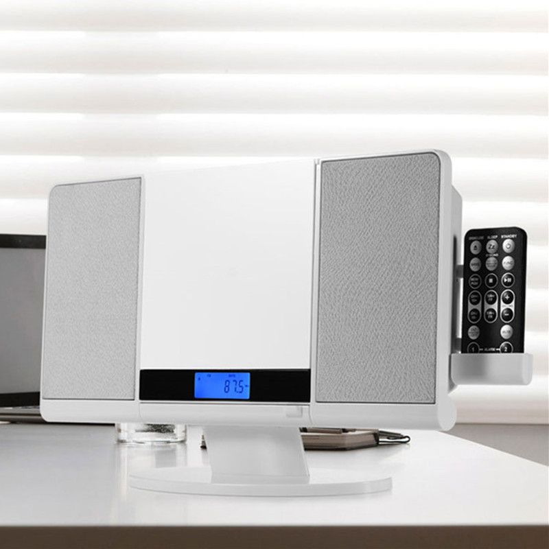 Portable CD Player Mobile Phone Bluetooth Speaker Alarm Clock Controlled Sound FM Radio Leaning Machine MP3 Music AUX Playback