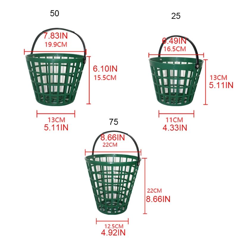 Portable Golf Ball Basket Green Durable Nylon Golfball With