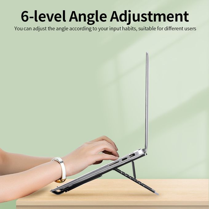 6-level Adjustable Laptop Stand Portable Folding Aluminum