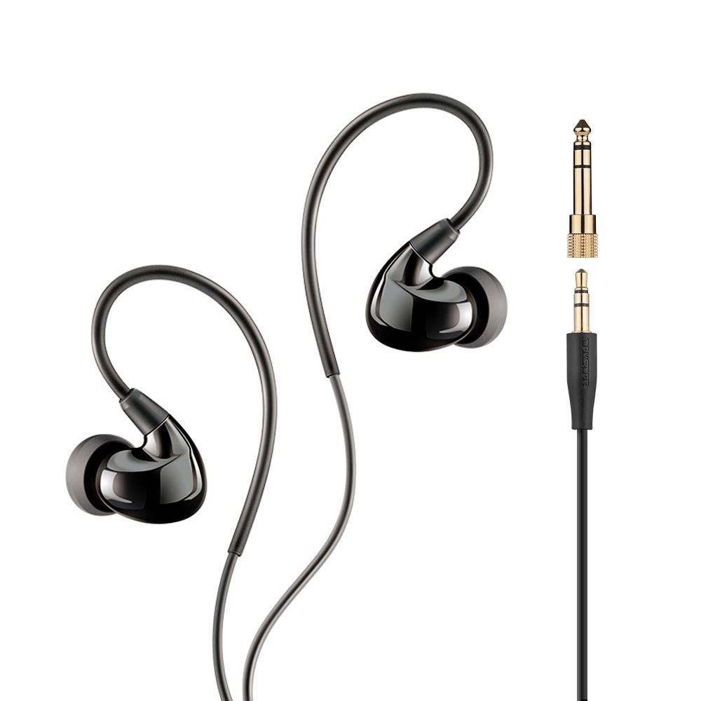 TAKSTAR TS-2260 In Ear Headphones Wired Noise Cancelling Earbuds with 6.3mm Interface Adapter for Recording Monitoring Music Appreciation