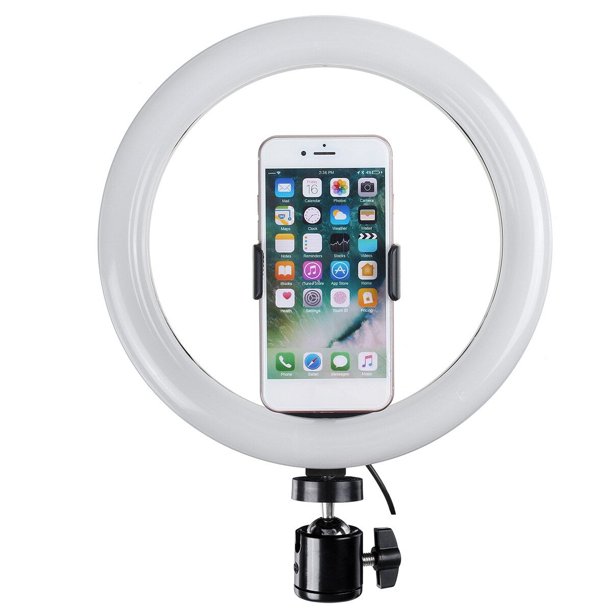 10/12/30 Inch Portable Selfie LED Ring Light With Tripod Stand & Cell Phone Holder & Remote Control Dimmable Photography Studio Phone Holder Selfie Lamps For Makeup Video Live Vlog Type C