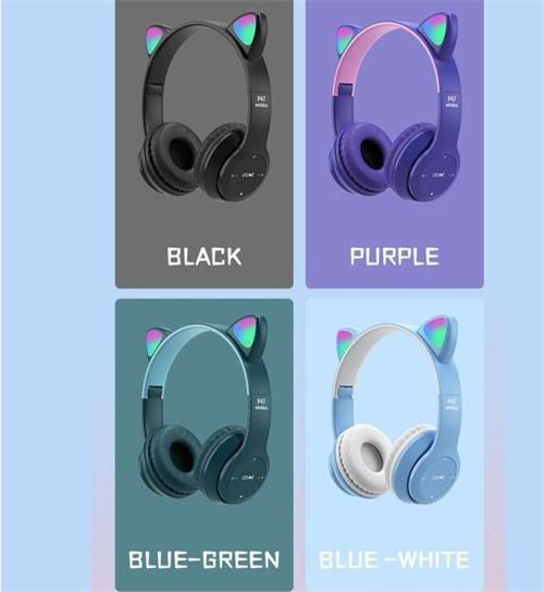 Wireless headset volume control is lightweight and foldable