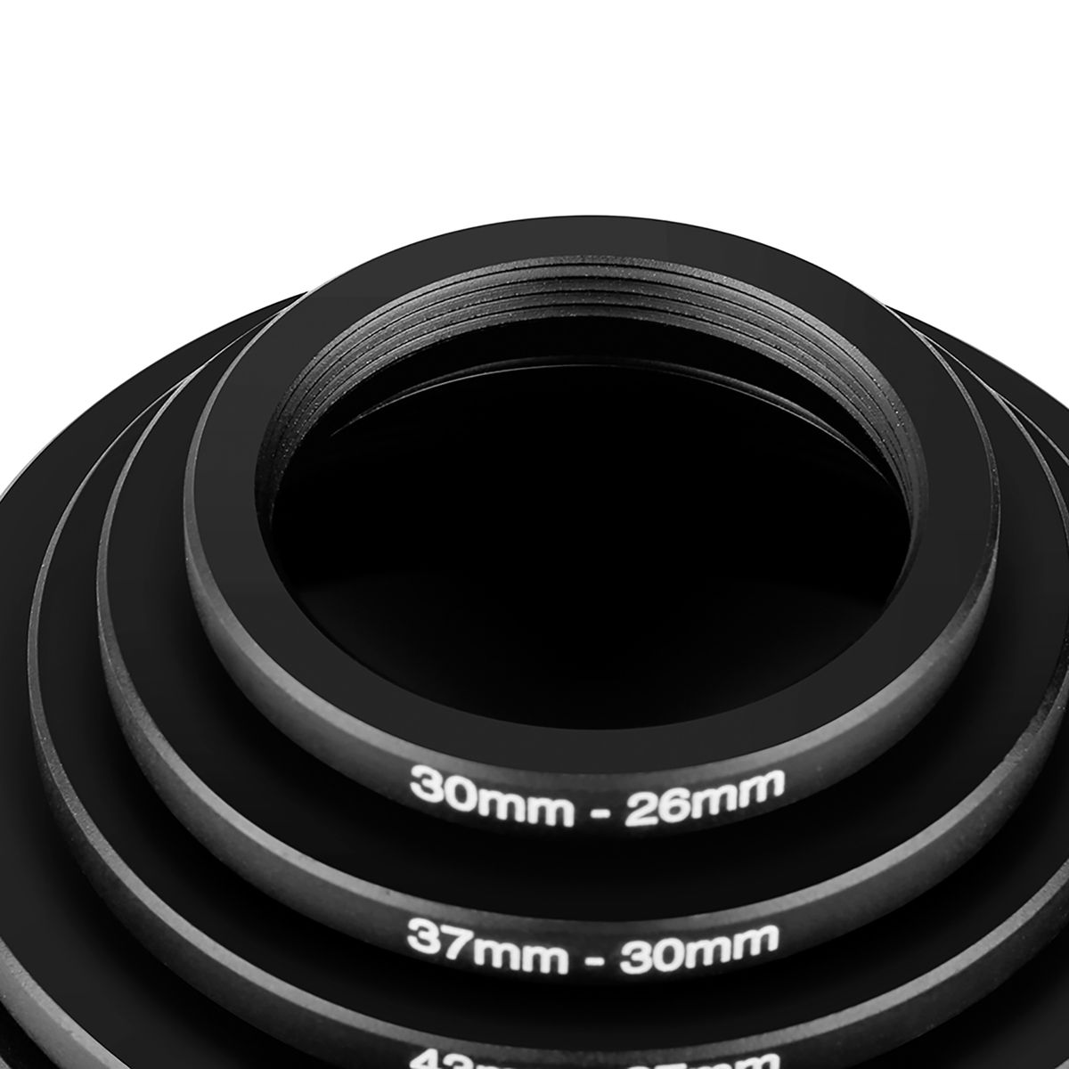 Neewer® 10 Pieces Anodized Black Metal Step-Down Adapter Ring Set