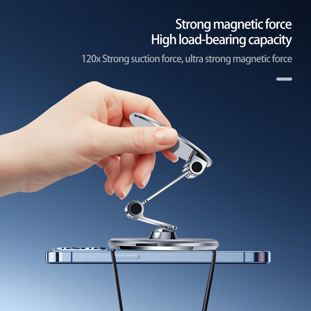 1 Set Car Phone Mount Angle Free Adjustment Mobile Phone Holder Silver