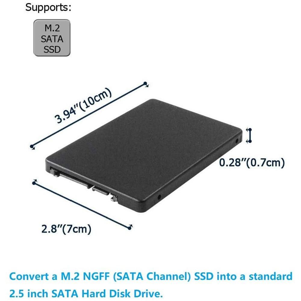 M.2 NGFF to 2.5 Inch SATA SSD/MSATA to SATA Adapter Card Case B Key for PC Adapter M2 +M Desktop Socket NGFF