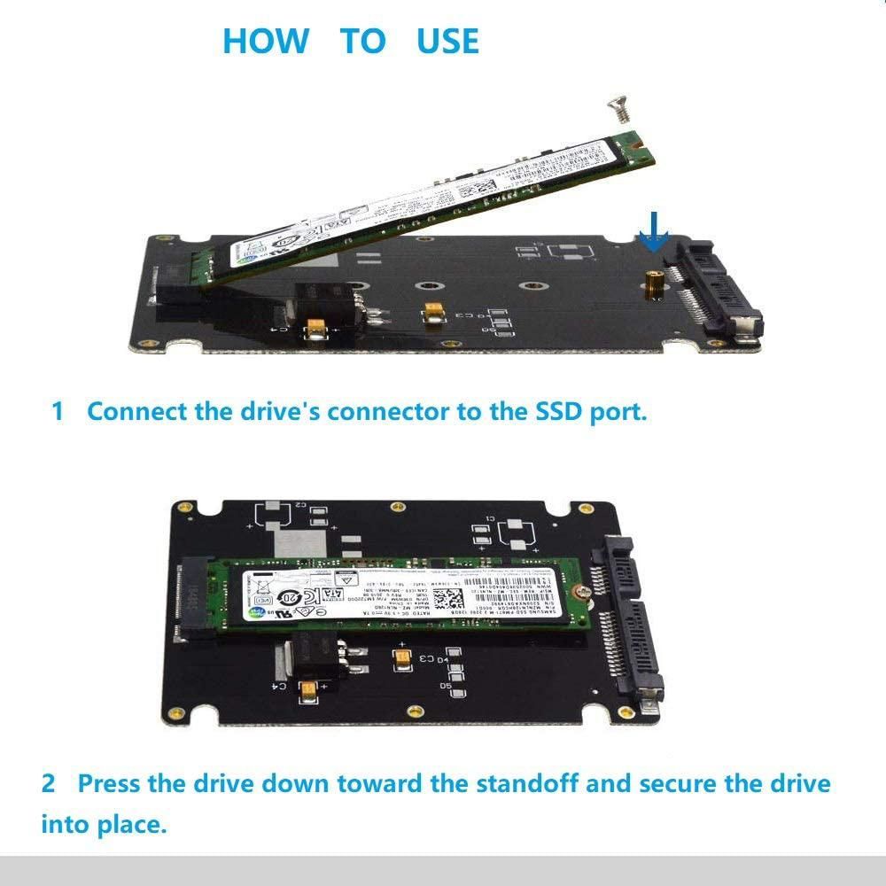 M.2 NGFF to 2.5 Inch SATA SSD/MSATA to SATA Adapter Card Case B Key for PC Adapter M2 +M Desktop Socket NGFF