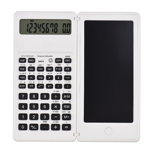Portable 6.0 Inch Calculator Writing Tablet Smart LCD Graphics Handwriting Pad Board Drawing Tablet USB Rechargeable Foldable Black