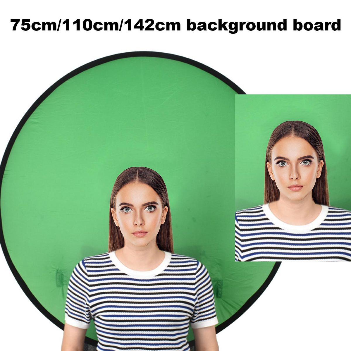 Portable Green Screen Collapsible Background for Photography, Gaming and Live Streaming