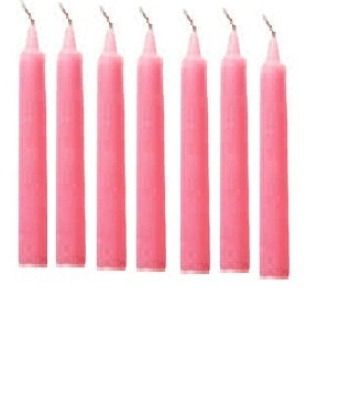 7 Pcs Pink COLOURED CANDLE